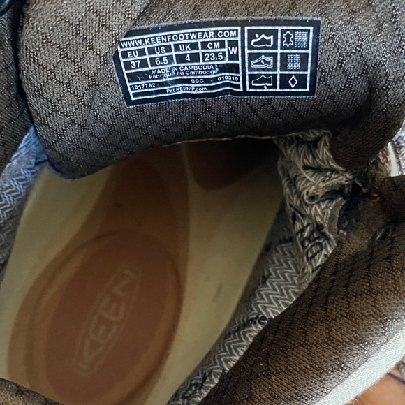 KEEN Womens Leather Hiking Boots Size 6.5US Waterproof Outdoor Boots Orange Gray - Picture 7 of 11